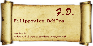Filippovics Dóra névjegykártya